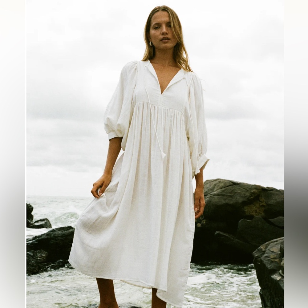 Daughters of India Kyra Midi Dress White